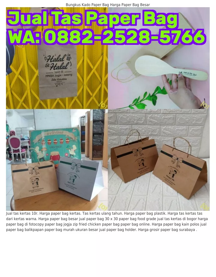 Ppt Wa Jual Paper Bag Murah Mojokerto Harga Paper