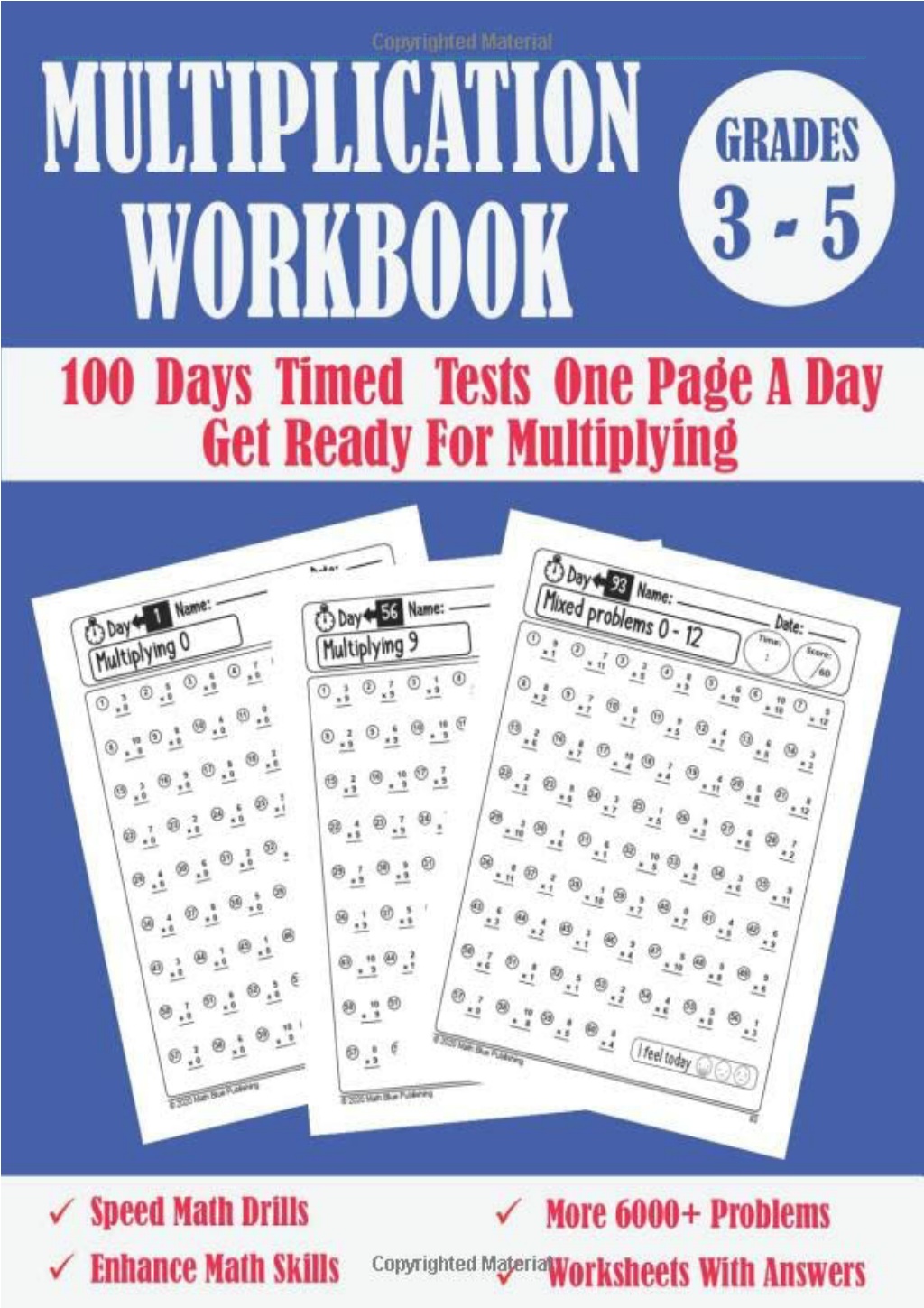 Ppt -  Pdf  100 Days Multiplication Timed Tests One Page A Day Workbook 