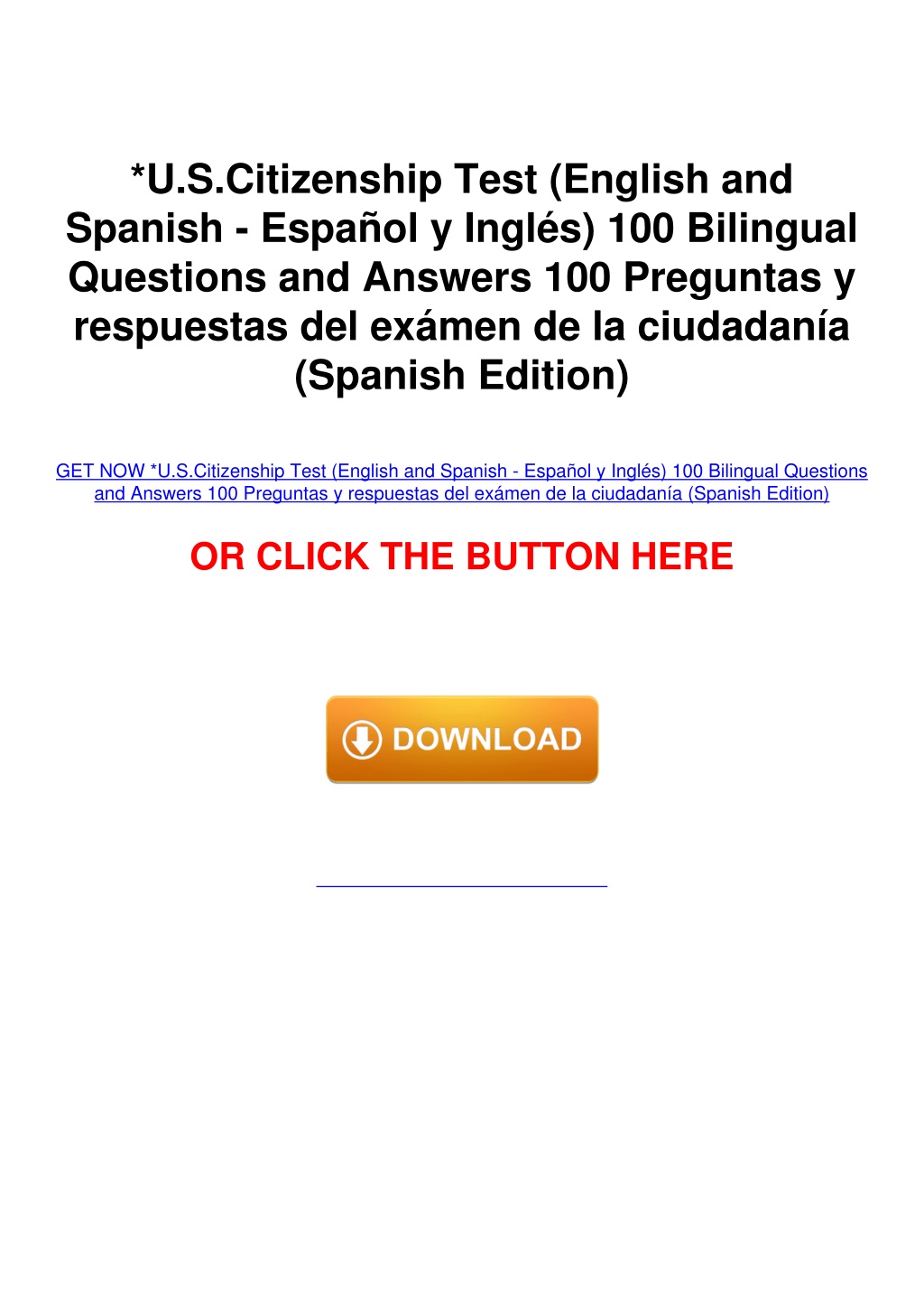 PPT PDF/BOOK *U.S.Citizenship Test (English and Spanish Español y