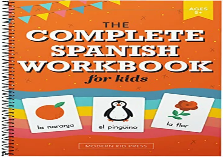 Ppt - Download The Spanish Workbook For Kids: A Fun And Easy Beginner's 