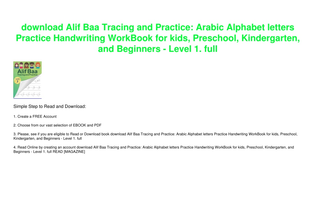 PPT - Download Alif Baa Tracing And Practice: Arabic Alphabet Letters ...