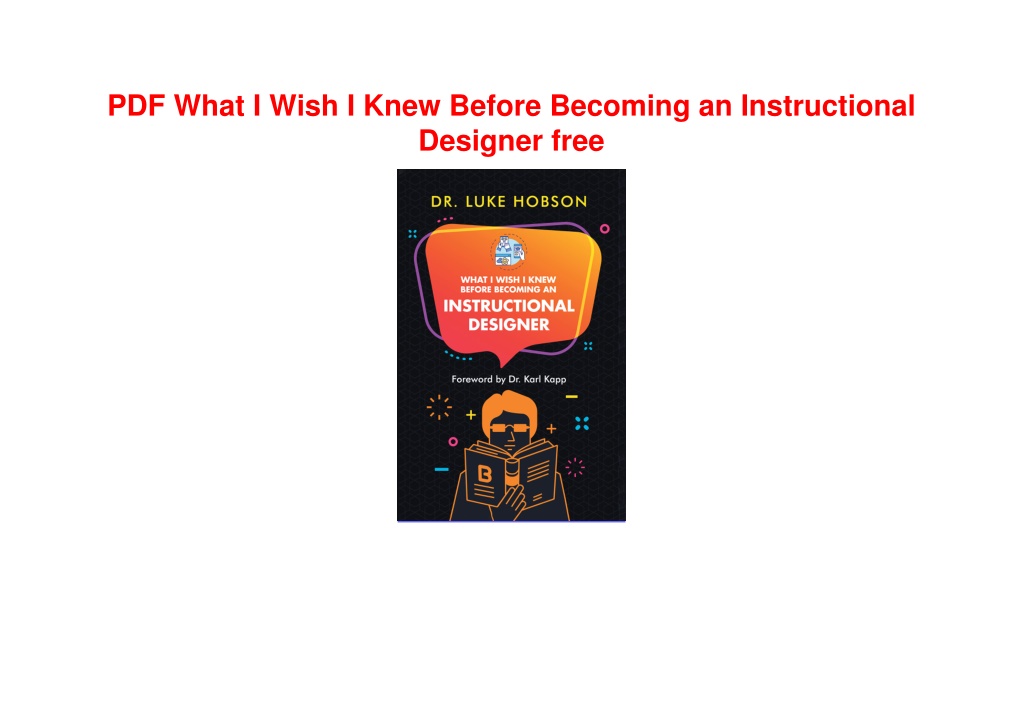 PPT - [READ PDF] What I Wish I Knew Before Becoming An Instructional ...