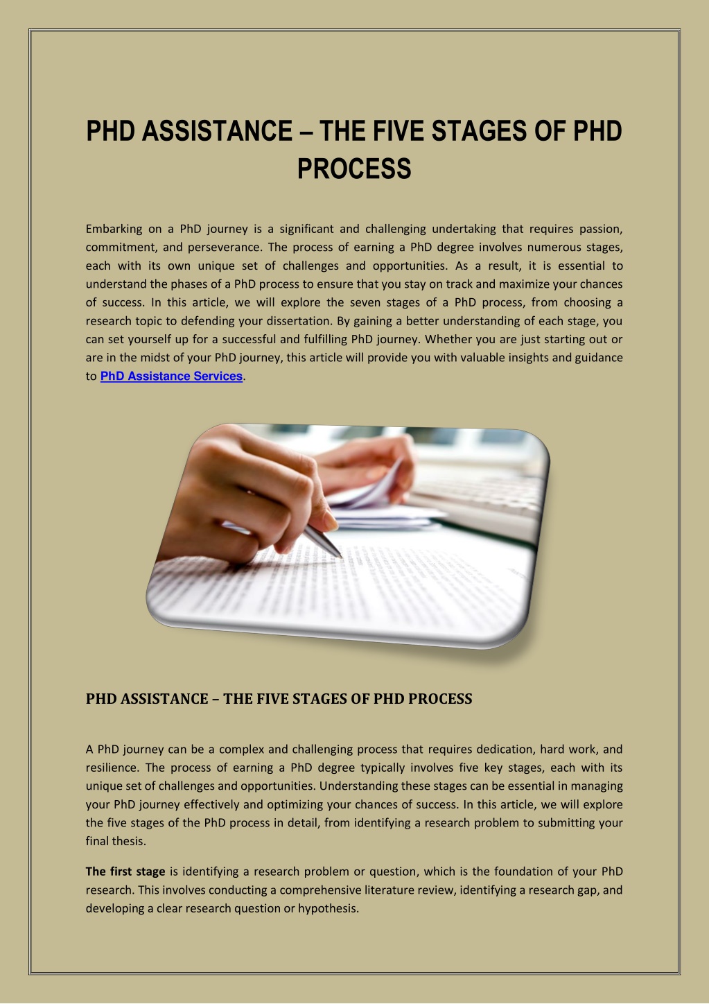 what is the process of phd