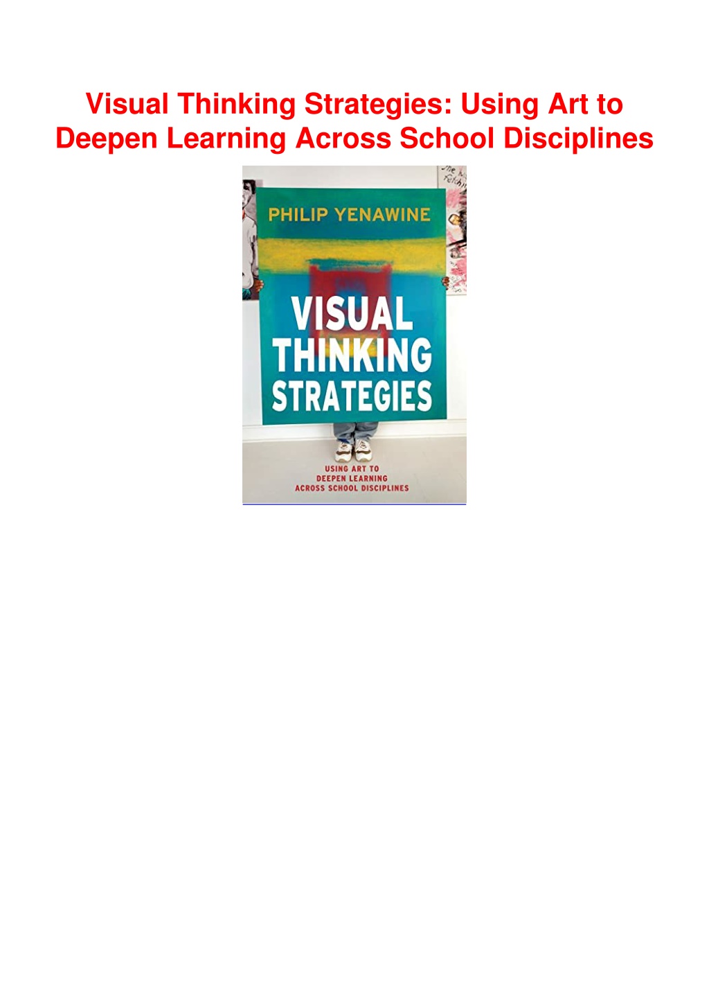 PPT - PDF/BOOK Visual Thinking Strategies: Using Art To Deepen Learning ...