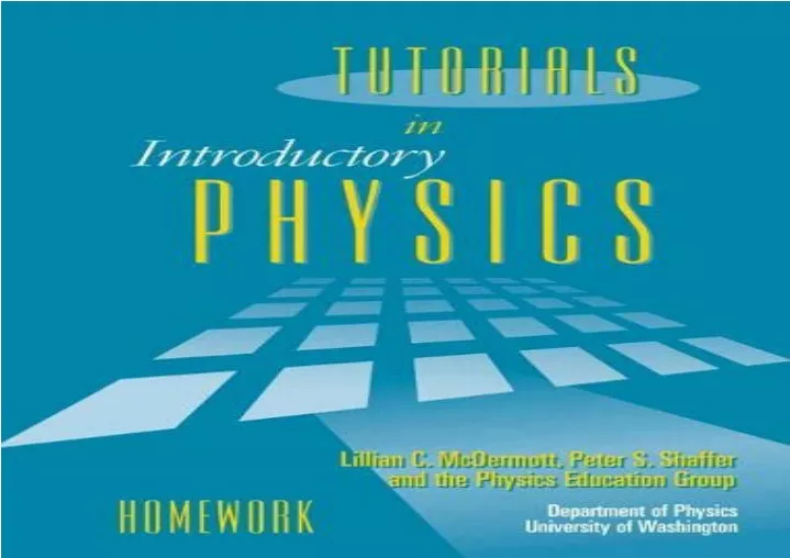 tutorials in introductory physics homework solutions pdf free