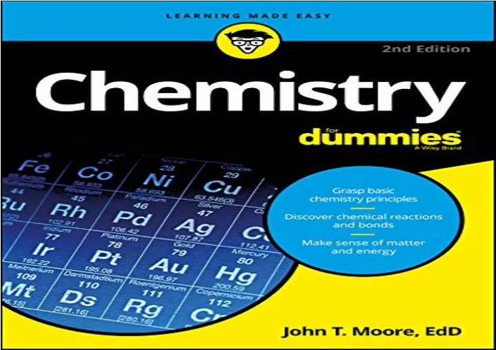 PPT [READ PDF] Chemistry For Dummies (For Dummies (Lifestyle)) android PowerPoint Presentation
