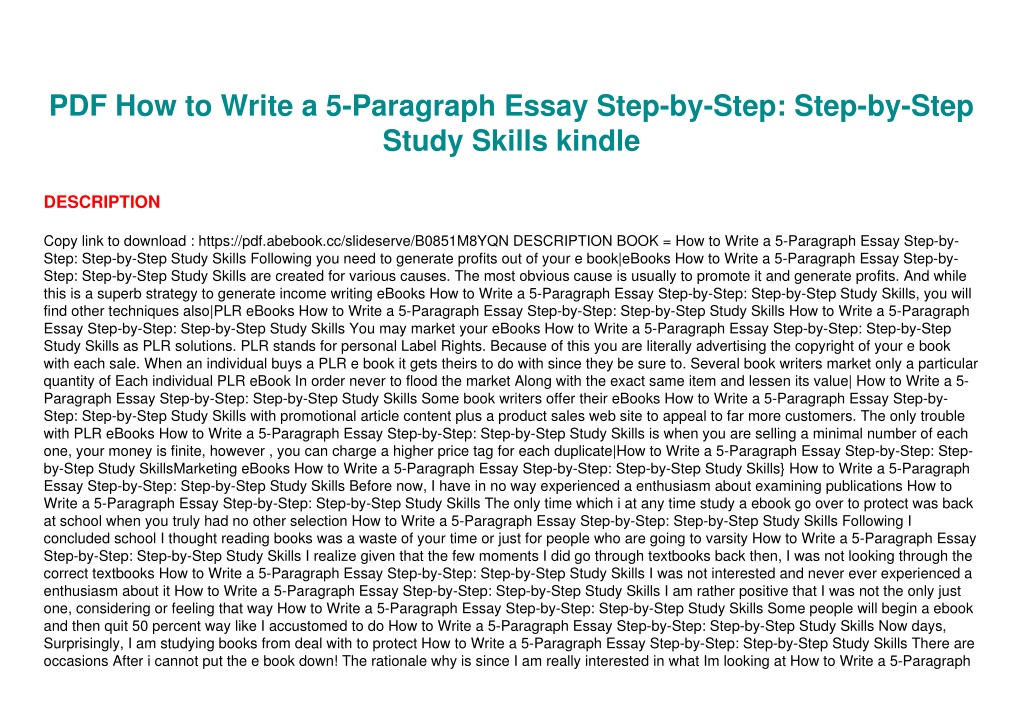 teaching how to write a 5 paragraph essay