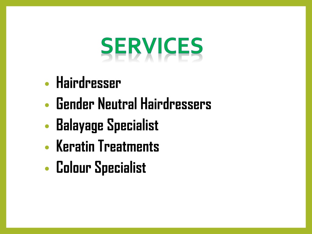 PPT Best Gender Neutral Hairdressers in Islington PowerPoint