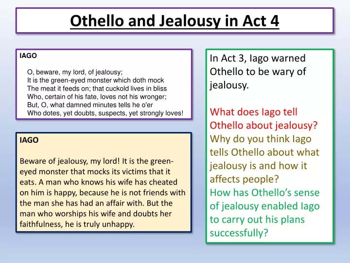 othello essays on jealousy