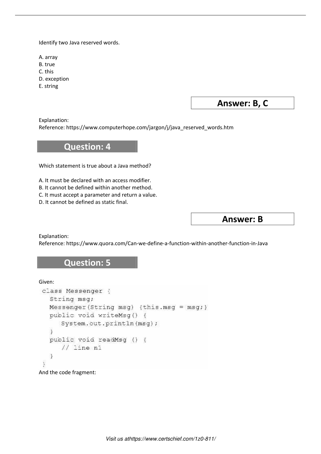 1z0-811 Exam Dumps