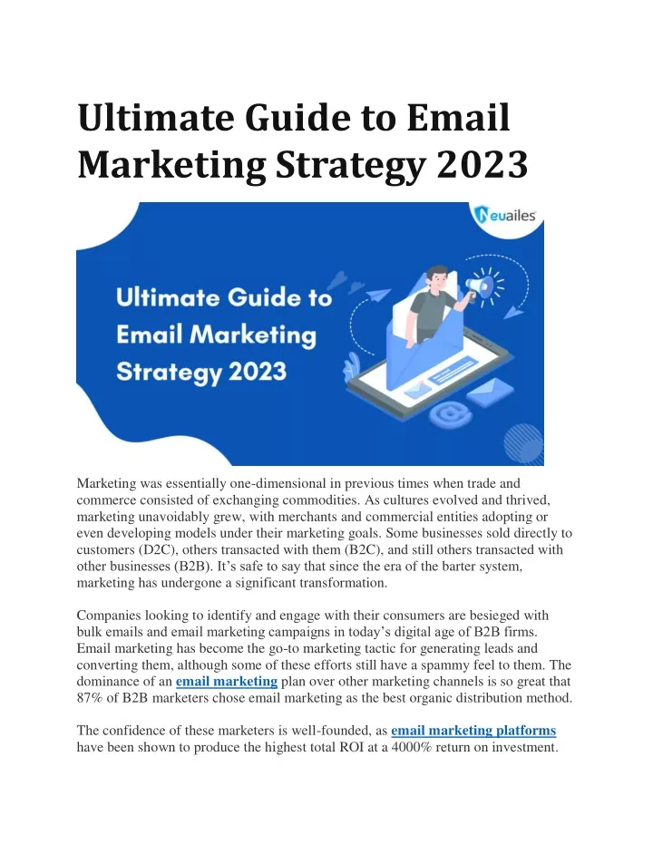 PPT Email Marketing Strategy A Comprehensive Guide For 2023   Ultimate Guide To Email Marketing Strategy 2023 N 