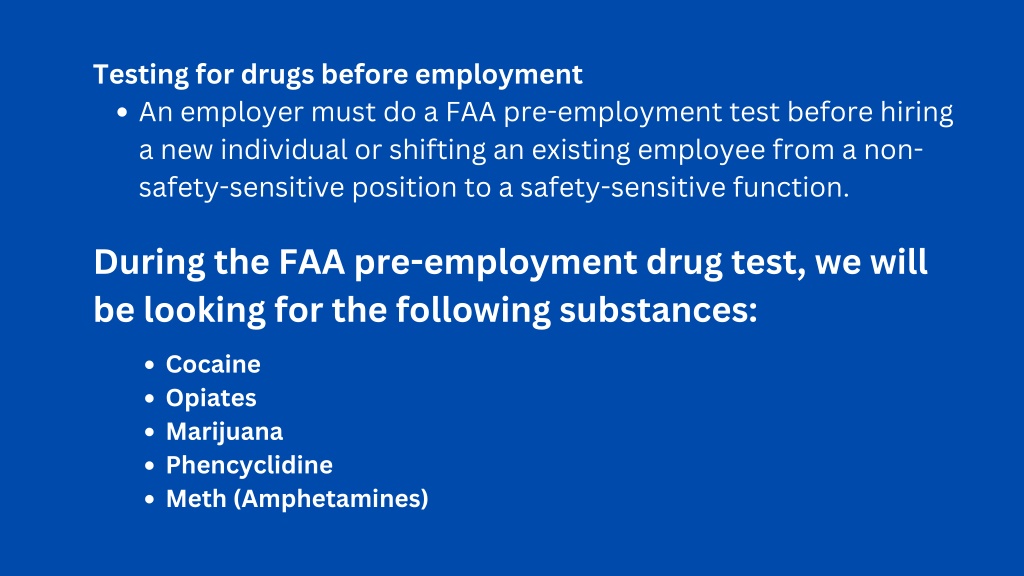 PPT - Things You Should Know About FAA Pre-Employment Drug Test PowerPoint Presentation - ID 