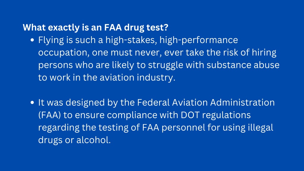 Ppt Things You Should Know About Faa Pre Employment Drug Test