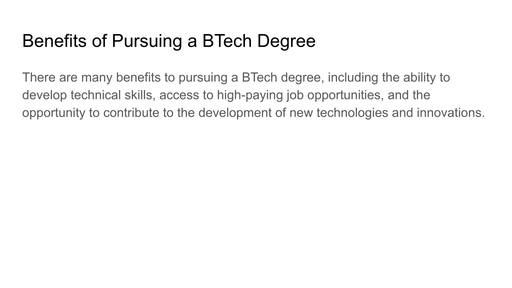 PPT Building A Strong Foundation Exploring The World Of BTech Degree 