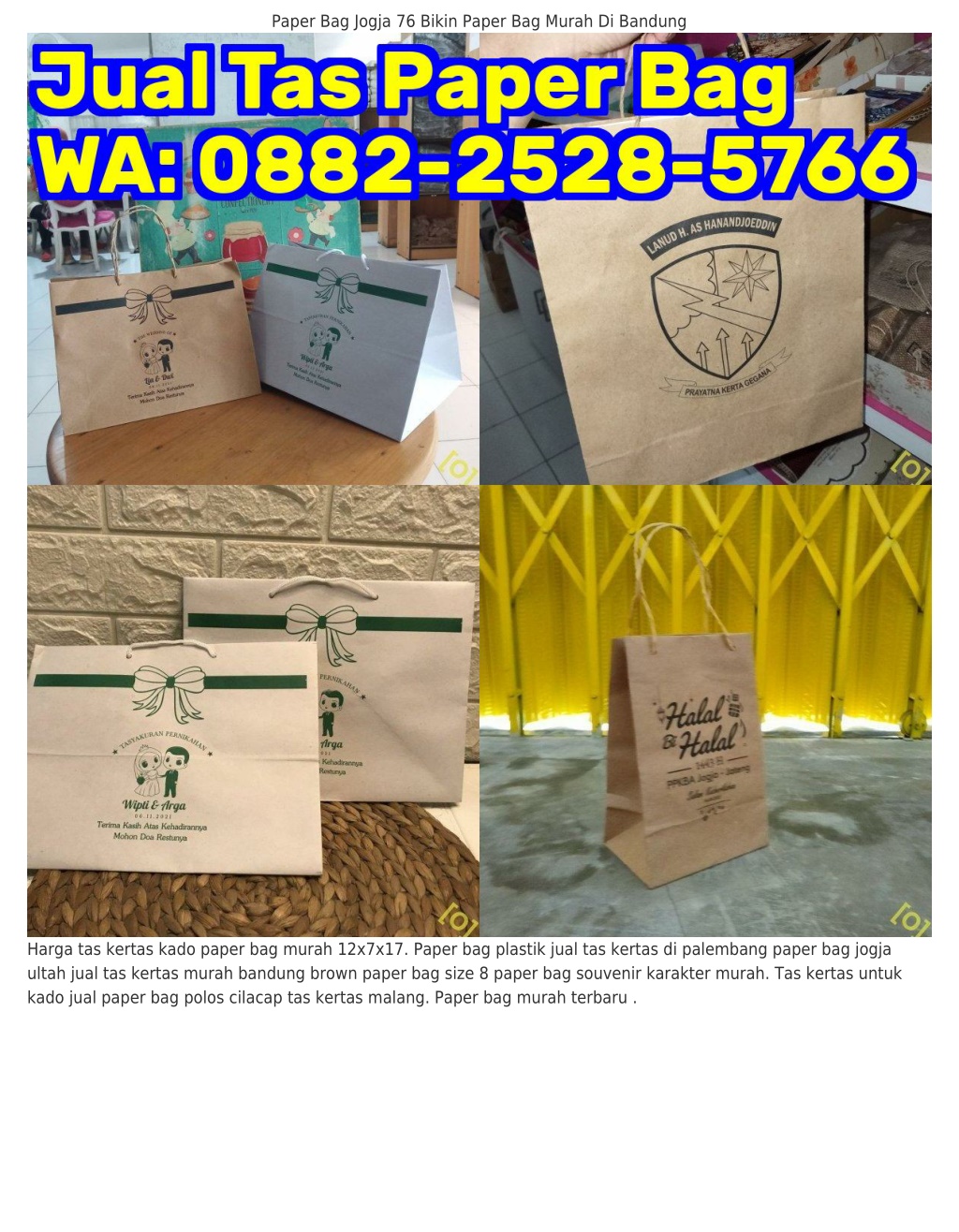 Ppt Wa Paper Bag Dari Kertas Nasi Harga Paper Bag Di Batam Powerpoint