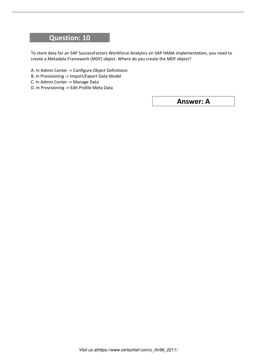 Pass4sure C-THR96-2211 Study Materials