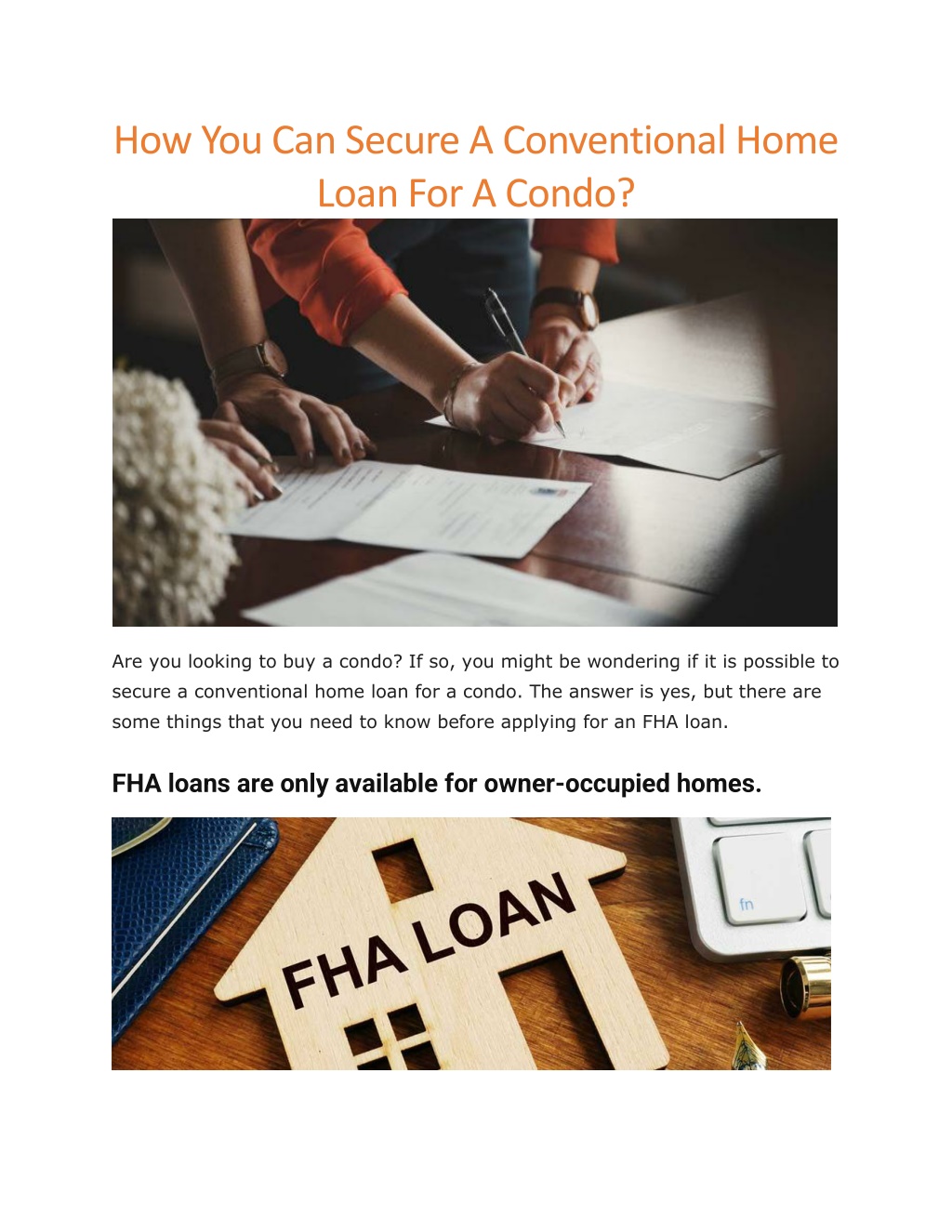 PPT Can i get an fha loan for a condo PowerPoint Presentation, free
