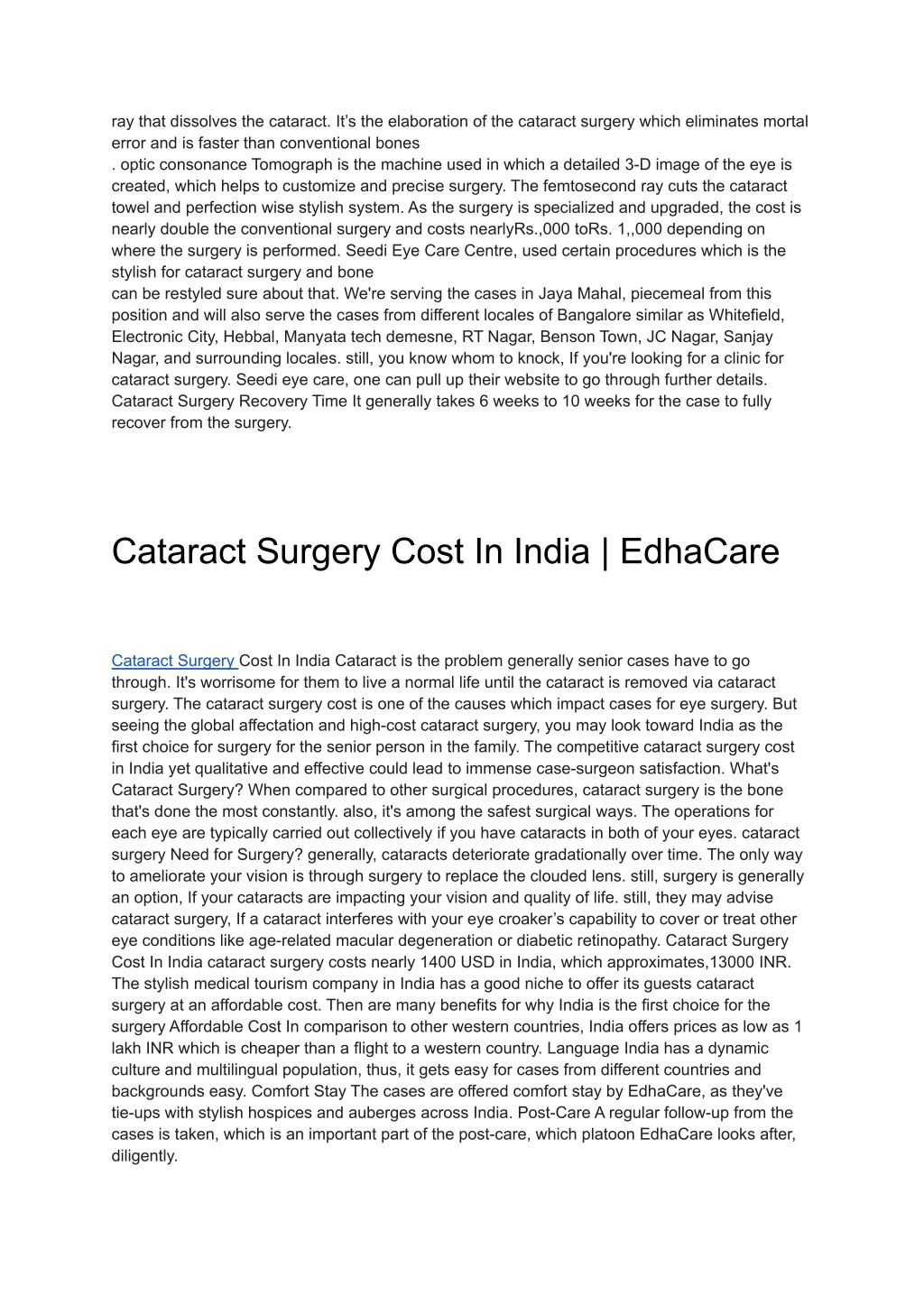 PPT - Cataract Surgery Cost In India | EdhaCare PowerPoint Presentation ...