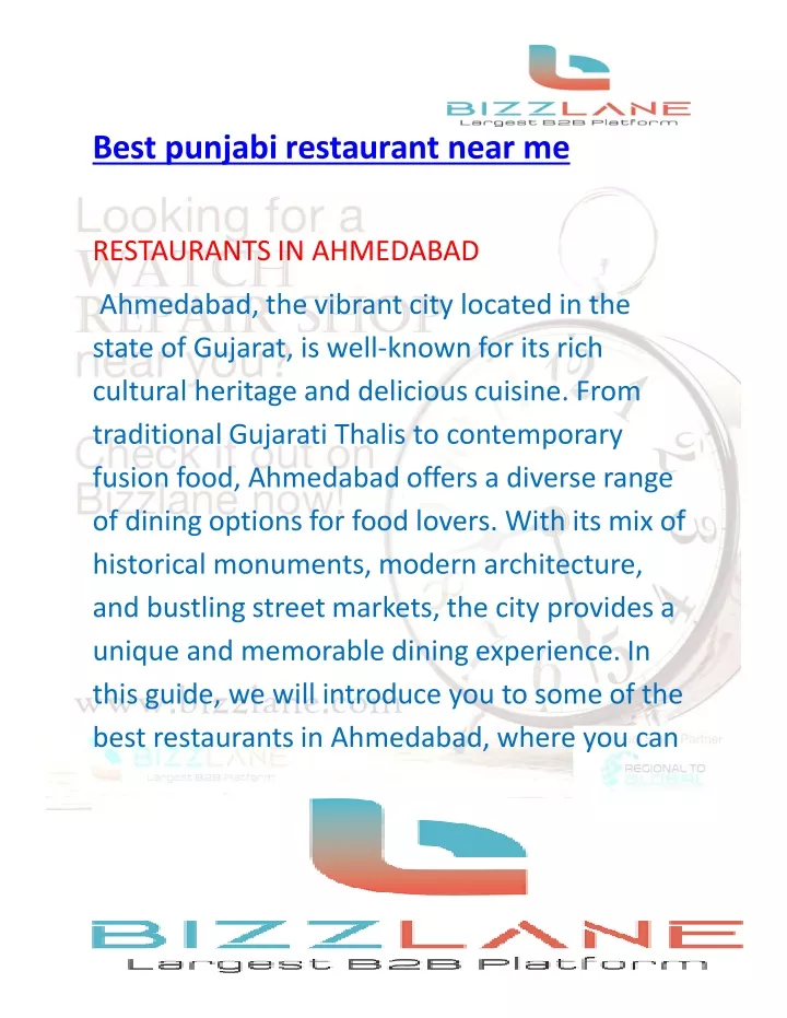 PPT - "If you like North Indian Dish Punjabi Dhaba is best Bizzlane