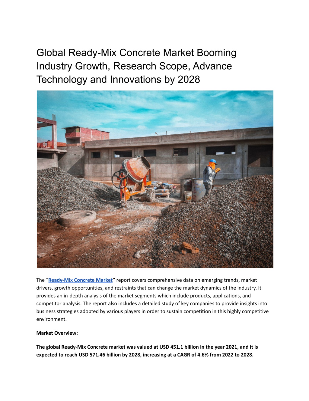 ready mix concrete powerpoint presentation download