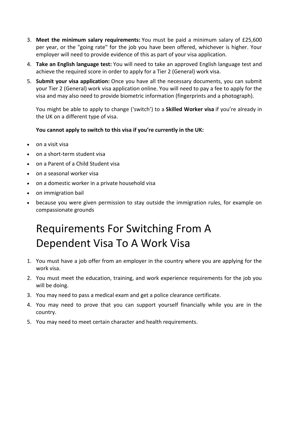 PPT How To Convert Dependent Visa To Work Permit In The UK
