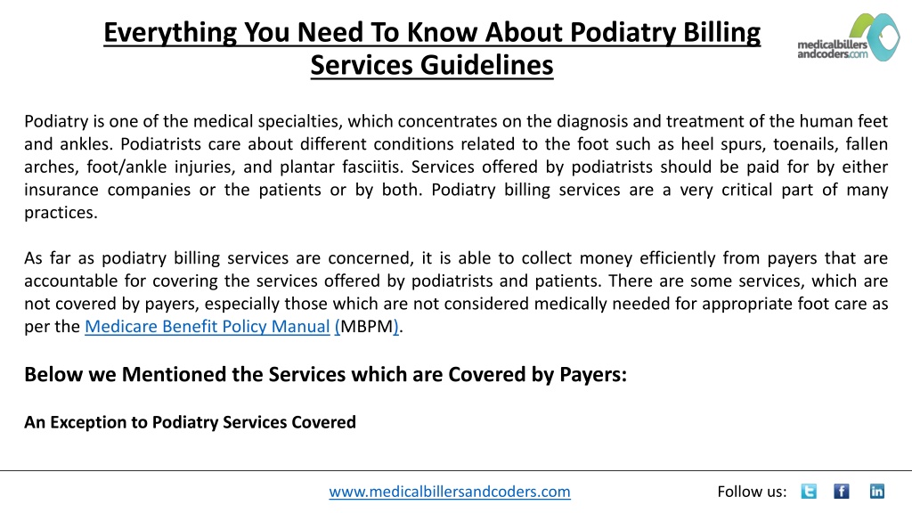 PPT - Everything You Need To Know About Podiatry Billing Services ...