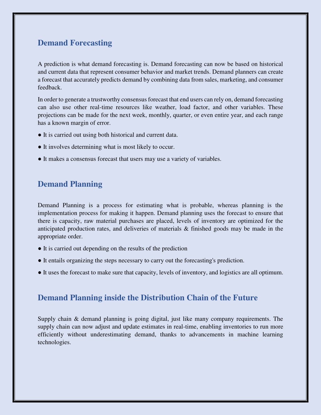 PPT Demand Forecasting vs Demand Planning PowerPoint Presentation