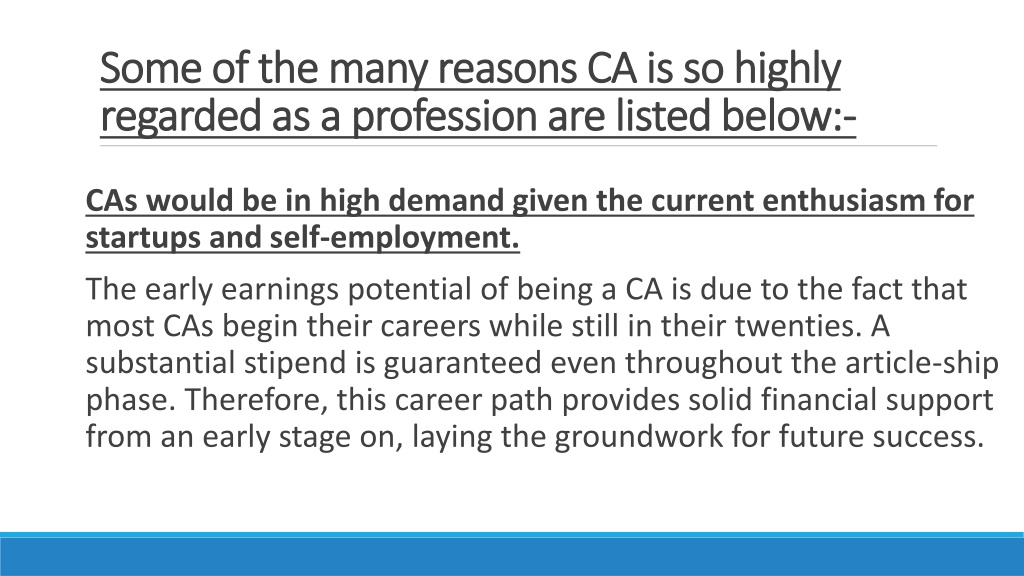 PPT - Why is CA Course Called the King of Career? PowerPoint ...