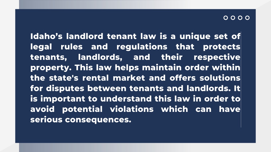 Ppt Consequences Of Violating Idaho Landlord Tenant Law Get Complete Details Powerpoint 1508