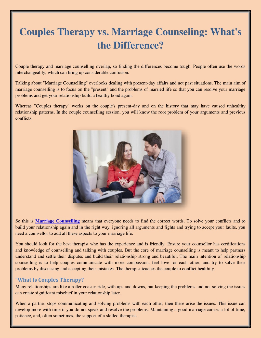 PPT - Couples Therapy Vs. Marriage Counseling: What's The Difference ...