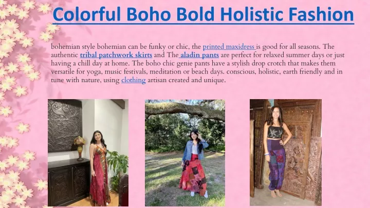 colorful boho bold holistic fashion n.