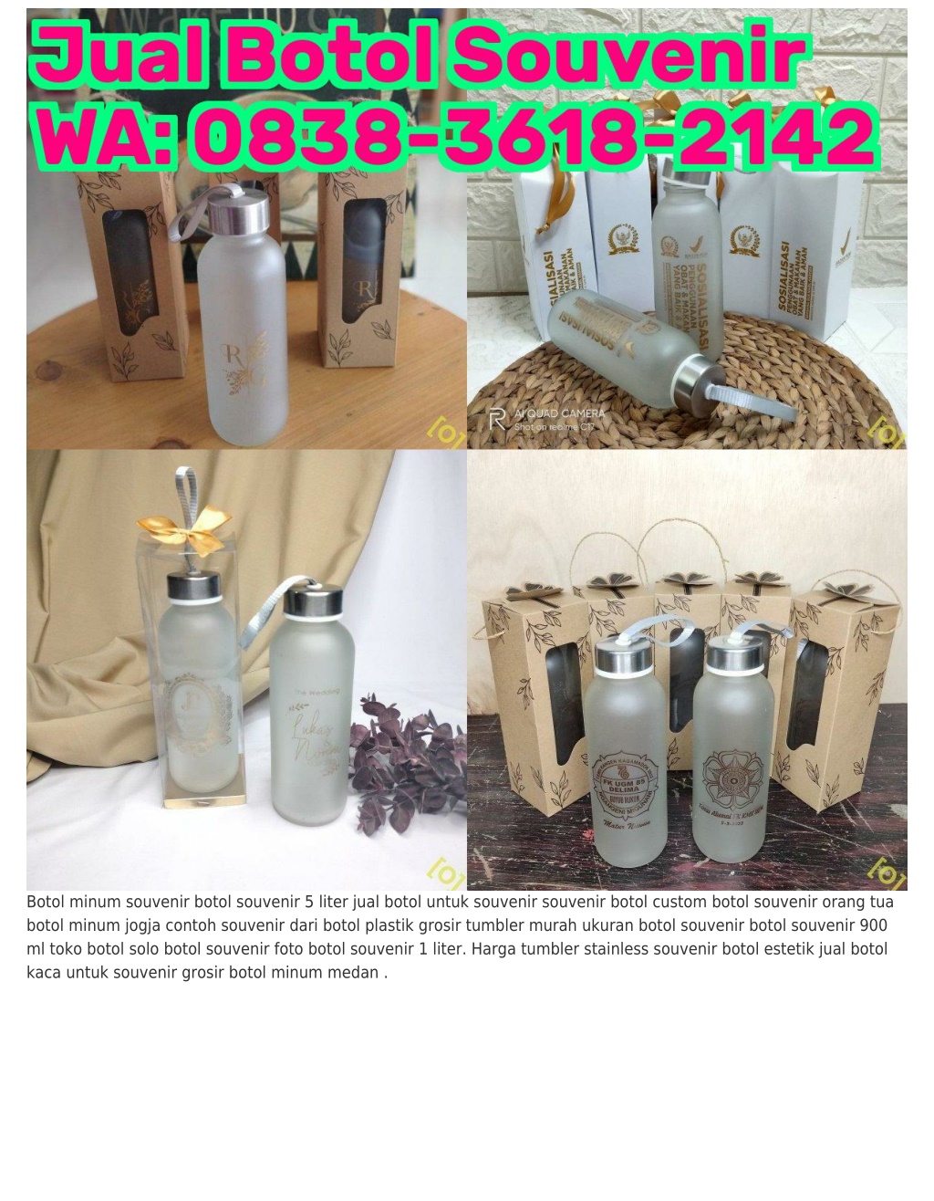 Ppt Wa Tumbler Stainless Polos Souvenir Botol Ml