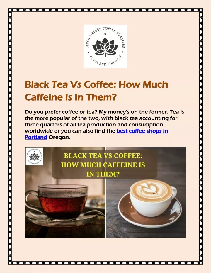 PPT - Black Tea Vs Coffee: How Much Caffeine Is In Them? PowerPoint ...