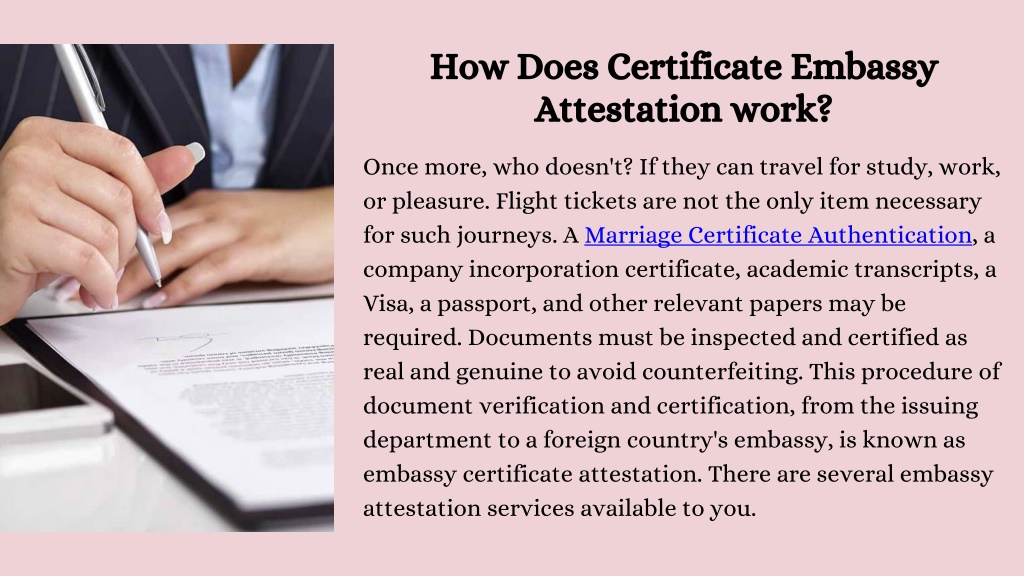 Ppt What Is The Importance Of Embassy Certificate Attestation And How To Apply Powerpoint 5455