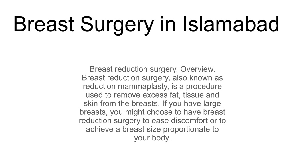 Ppt Breast Surgery In Islamabad Powerpoint Presentation Free Download Id 12010415