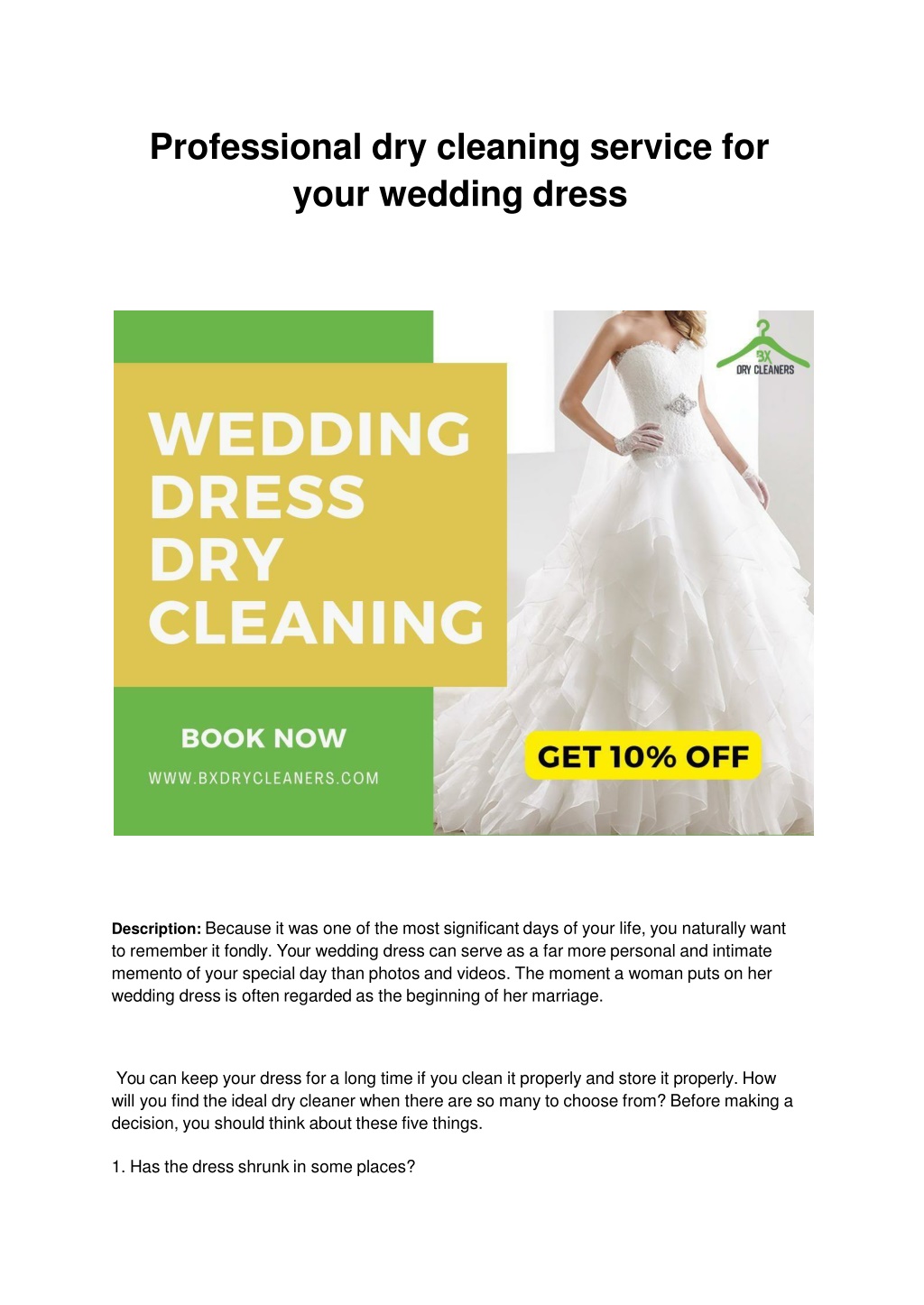 PPT Professional dry cleaning service for your wedding dress .ppt PowerPoint Presentation ID 12010751