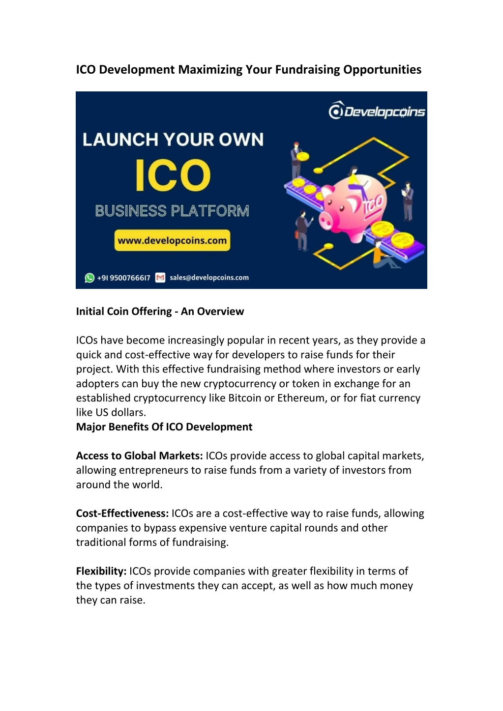 Ppt Ico Development Maximizing Your Fundraising Powerpoint