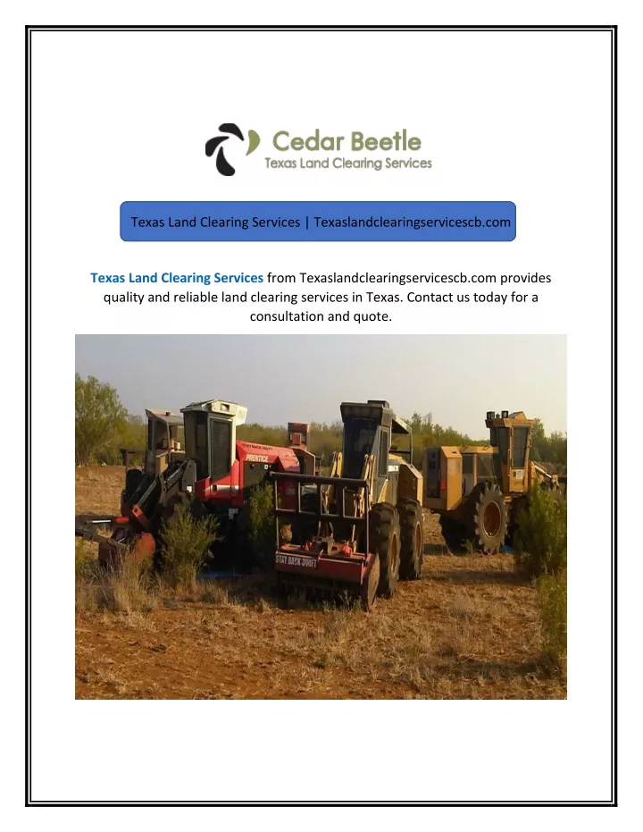 PPT Texas Land Clearing Services