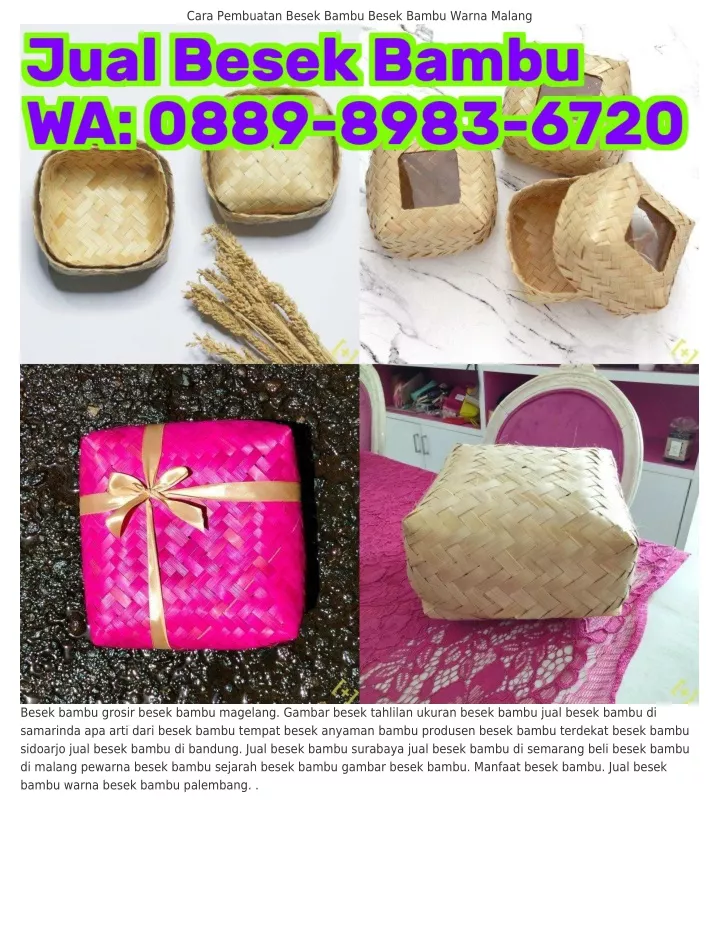 Ppt Wa Jual Besek Bambu Tangerang Besek Anyaman