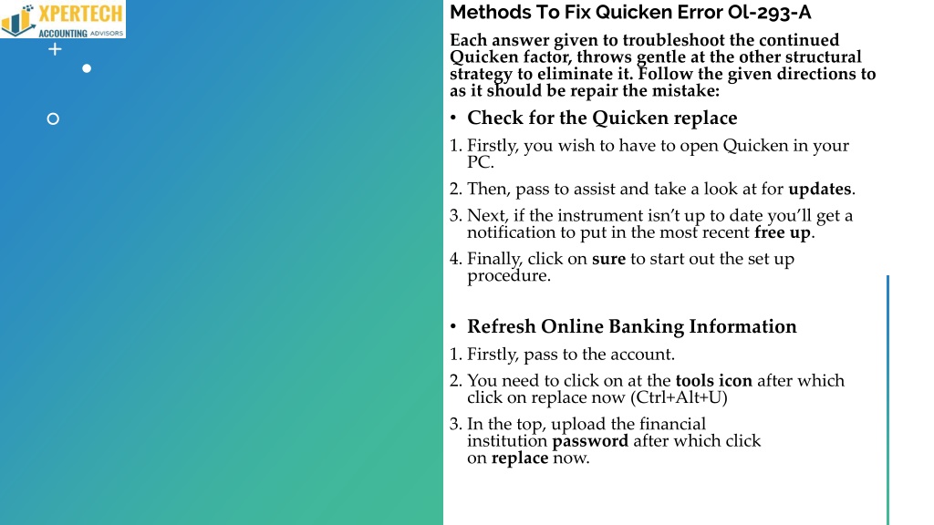 PPT - Methods To Fix Quicken Error Ol-293-A PowerPoint Presentation ...