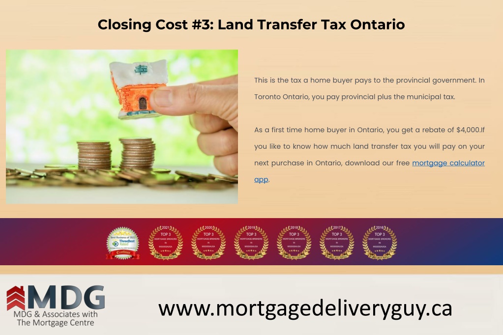 PPT Closing Cost 3 Land Transfer Tax Ontario PowerPoint Presentation