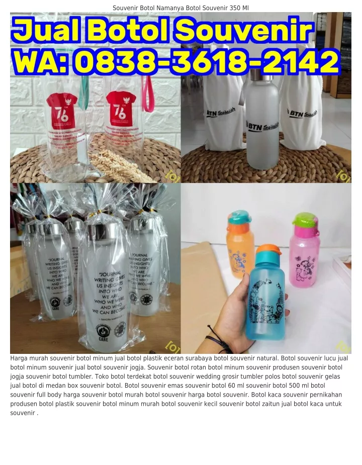 Ppt O838·3Ϭl8·2l42 Wa Souvenir Botol 0 5 Liter Contoh Souvenir Dari Botol Plastik Powerpoint 9307