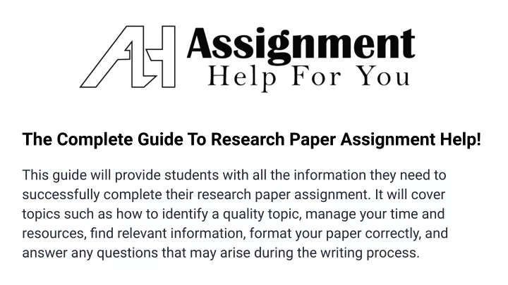 paper assignment help