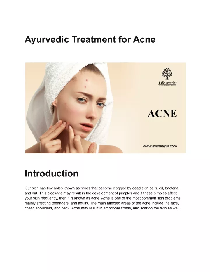 PPT ayurvedic treatment for acne PowerPoint Presentation, free