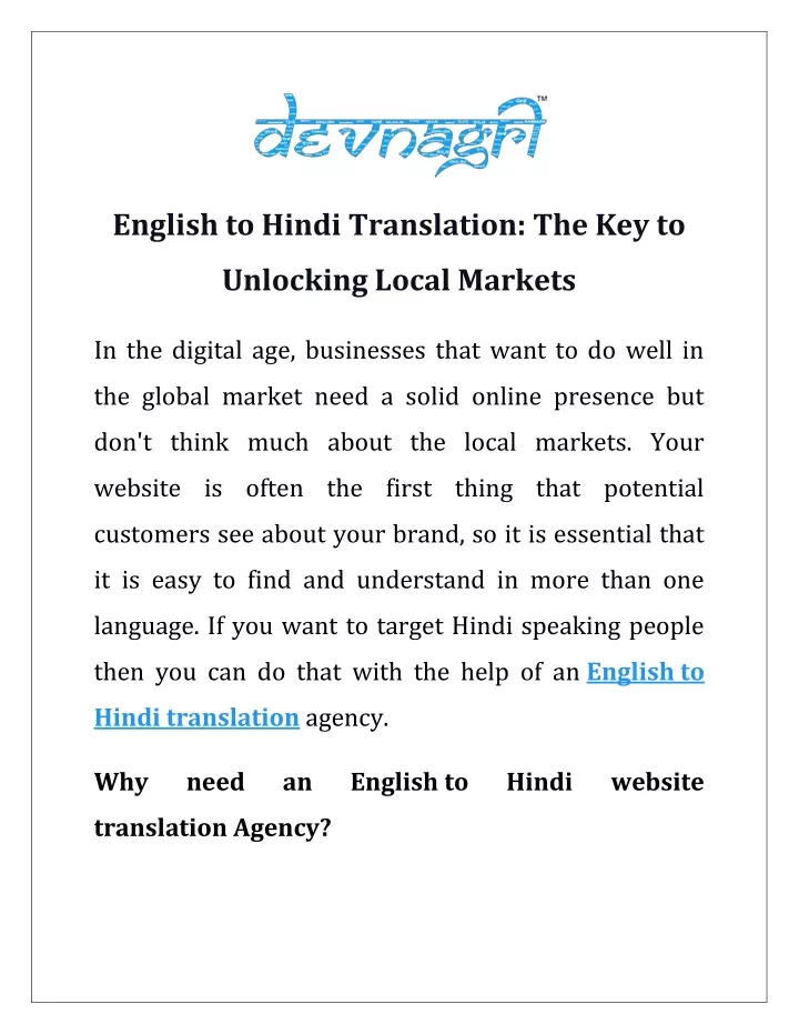 presentation translation in hindi