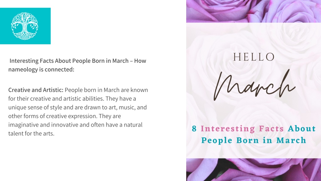 Ppt 8 interesting facts about people born in march 1 powerpoint