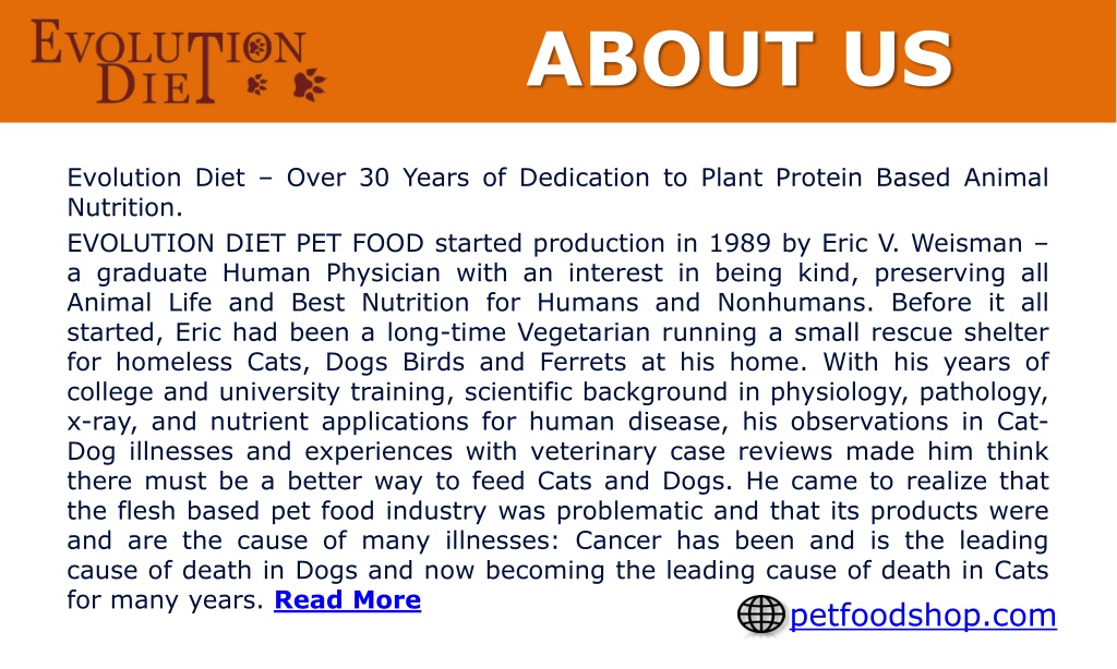 PPT Best Organic Dog Food Evolution Diet Pet Food PowerPoint