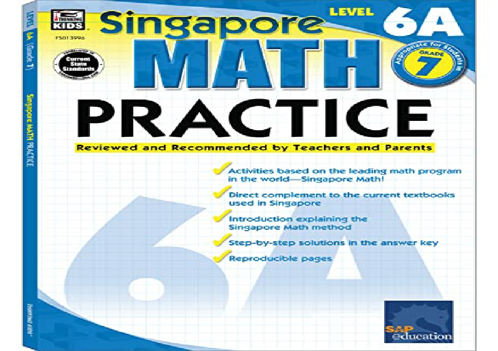 PPT - [READ PDF] Singapore Math Level 6A 7th Grade Math Workbooks ...