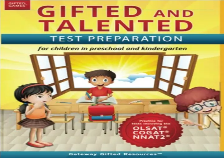 PPT (PDF BOOK) Gifted and Talented Test Preparation Gifted test prep